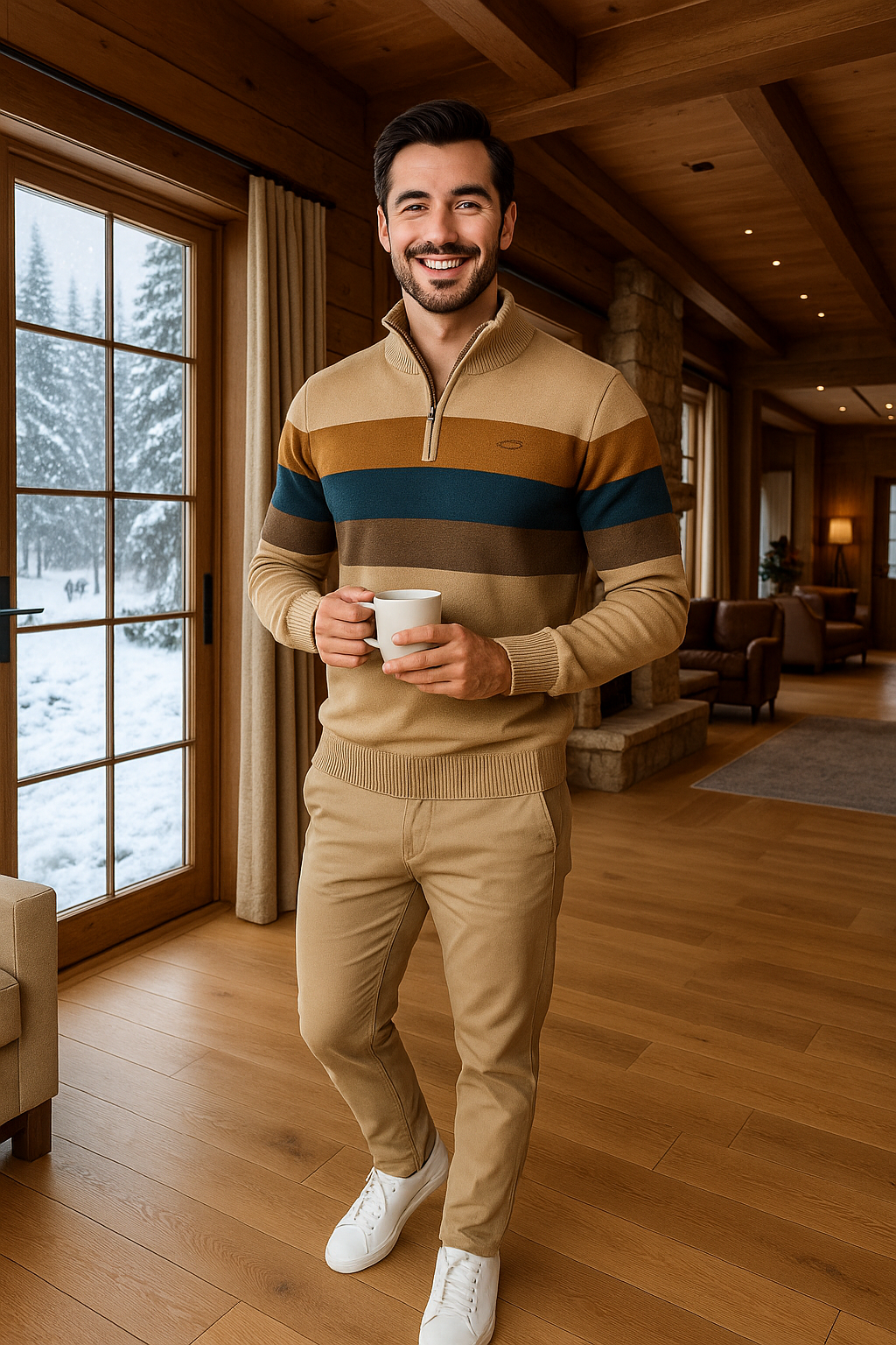 Berg-Feldt | Pull en tricot chaud zippé pour l'hiver