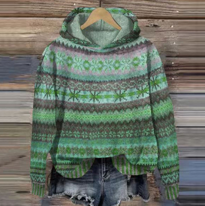 Hoodie à capuche Fudus au design vintage pour femme