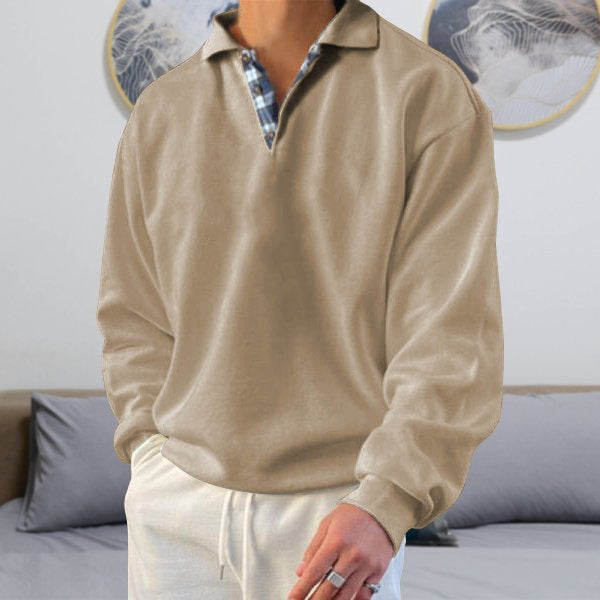 Pull à capuche Bruno pour homme, à manches longues et col en V