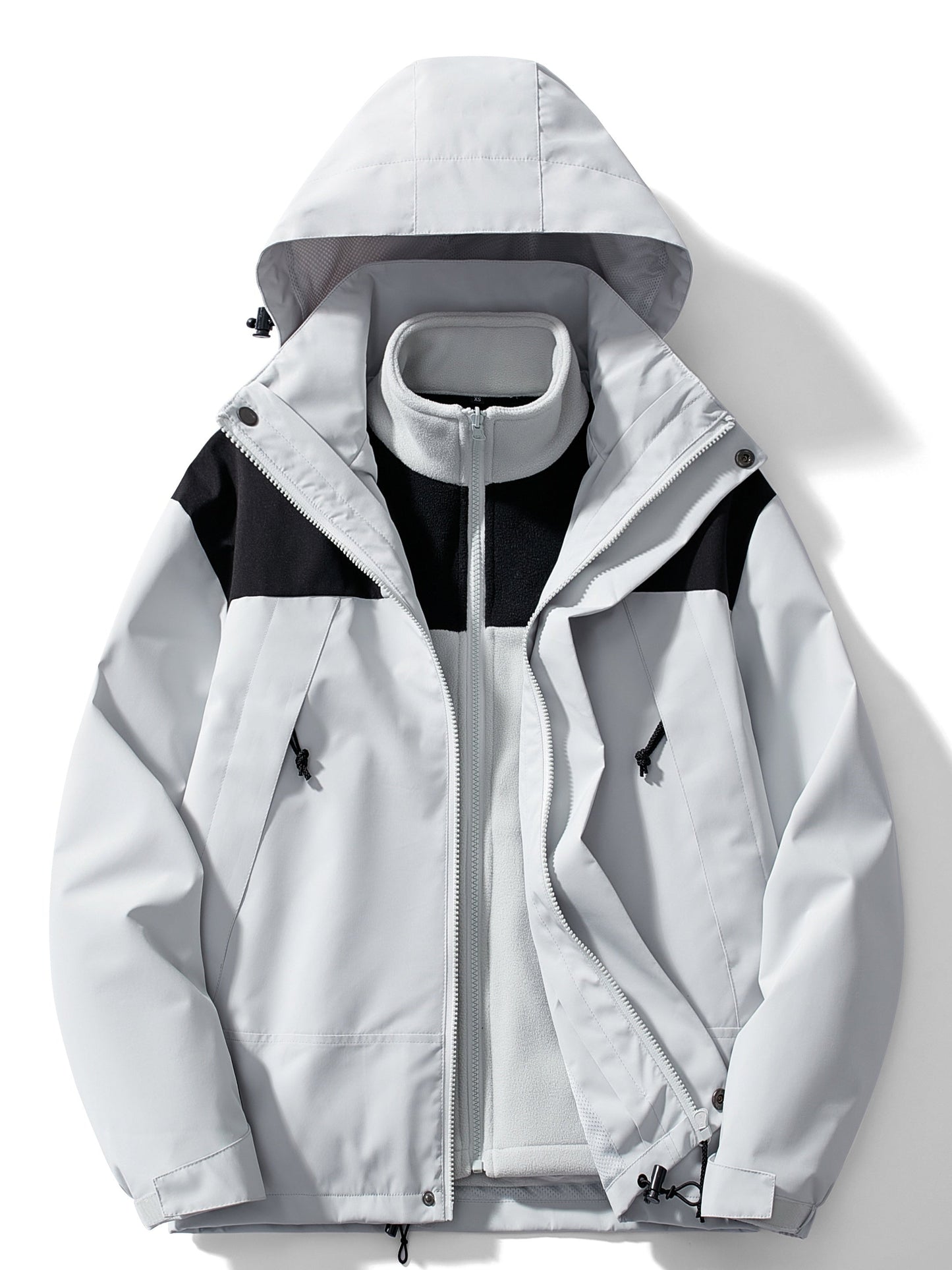 Berg-Feldt | Veste d'hiver en polaire 3-en-1 à capuche pour femme | Polyvalente & Chaude