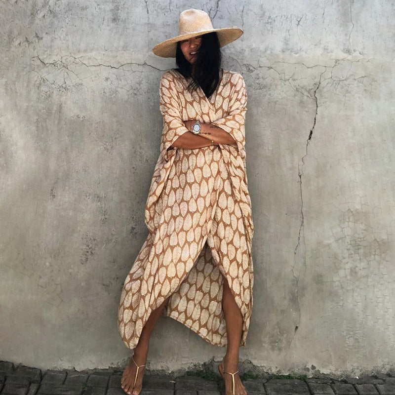 Berg-Feldt | Glamouröse Sonnenschutz Resort Strandkleid Cover Up