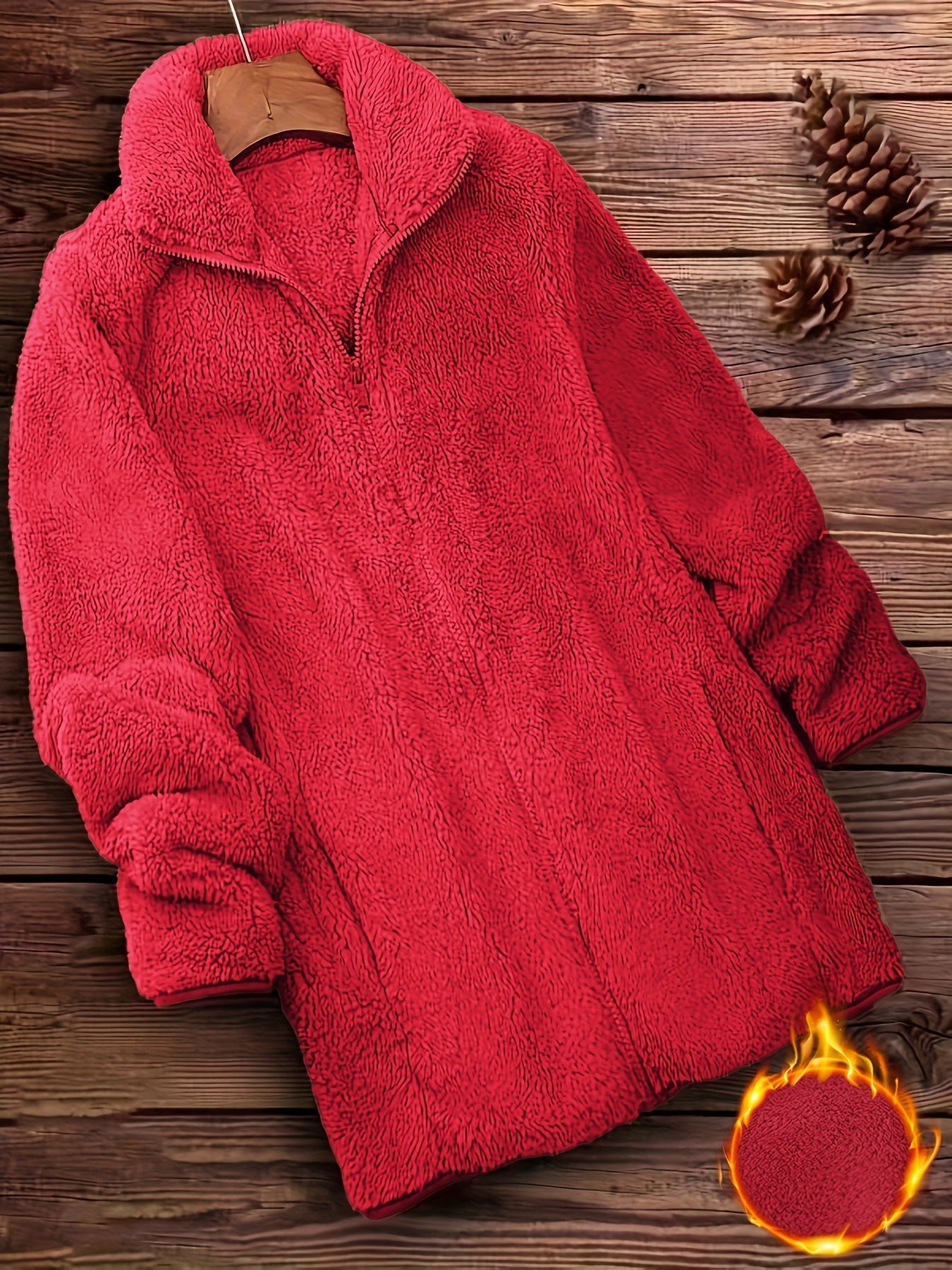 Berg-Feldt | Plüschjacke Polyester Weich und Warm