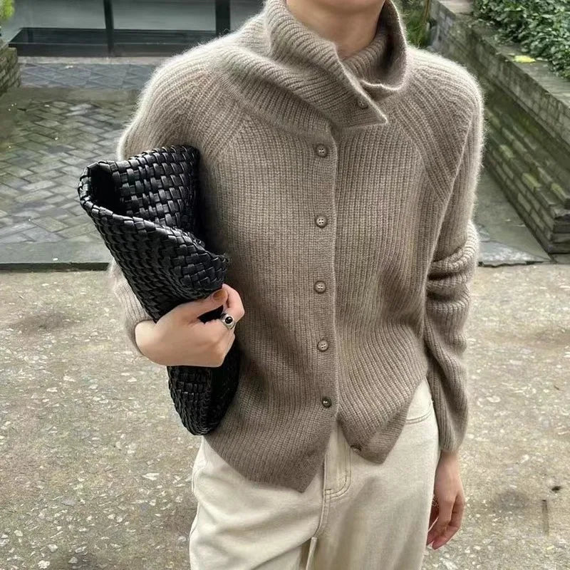 Berg-Feldt | Strickrollkragenpullover mit Knöpfen