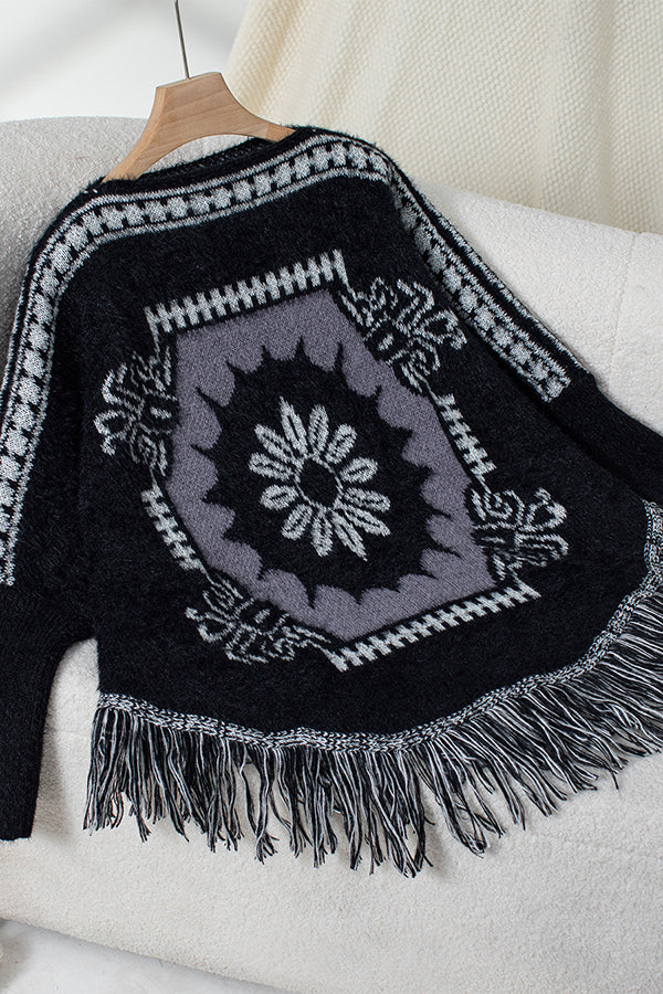 Berg-Feldt | Strickpullover mit Quastenabschluss