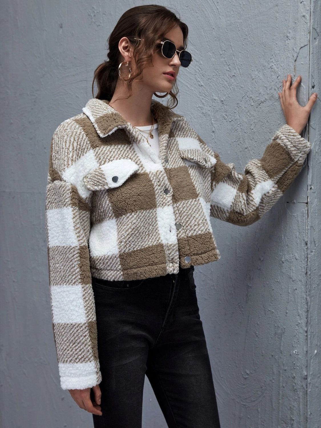 Berg-Feldt | Karierter Button-Down-Kragenjacke