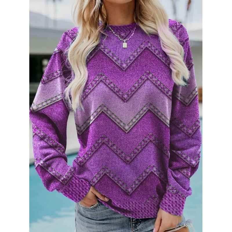 Berg-Feldt | Lässiges Sweatshirt mit Zigzag-denimlook Weich und Trendy Perfekt für Den Alltag