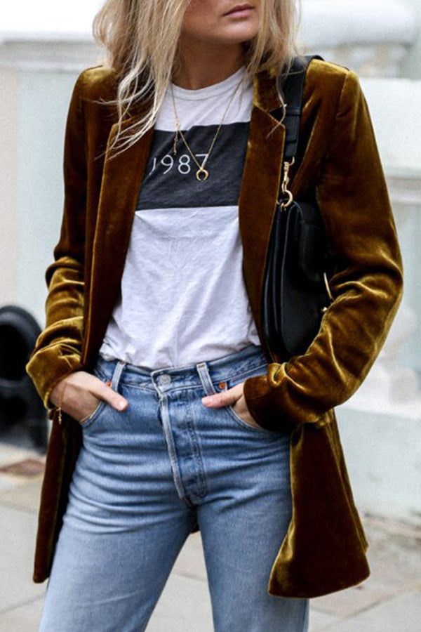 Berg-Feldt | Blazer en velours de style streetwear