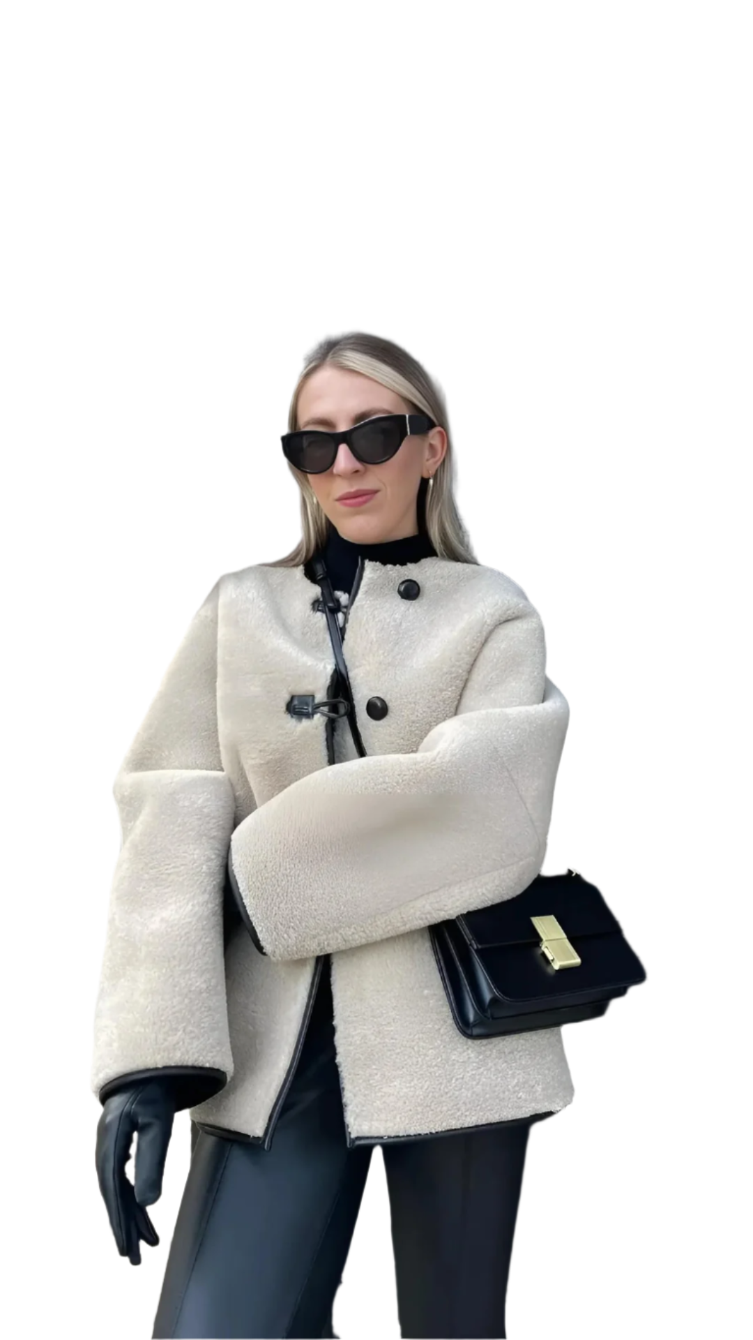 Berg-Feldt | Leder Damenjacke mit Kunstpelz