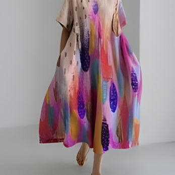 Robe aspect coton avec impression 3D Fudus