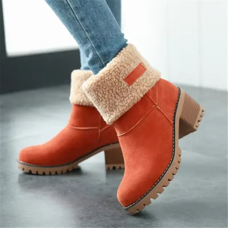 Berg-Feldt | Elegante und Warme Leder - Schneestiefel