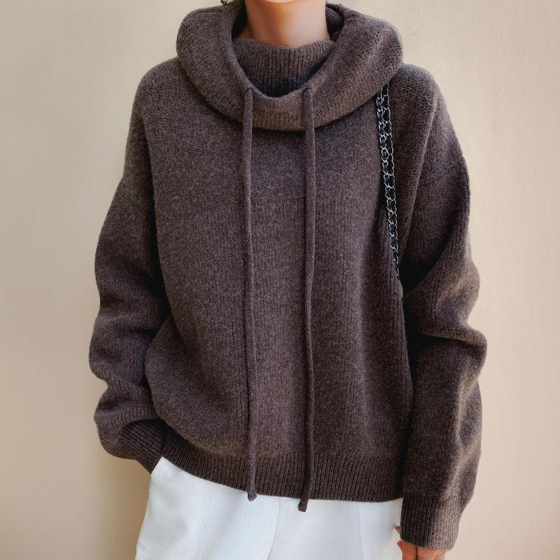 Berg-Feldt | Strickpullover mit Hohem Kragen Weicher Strick Lässig und Warm