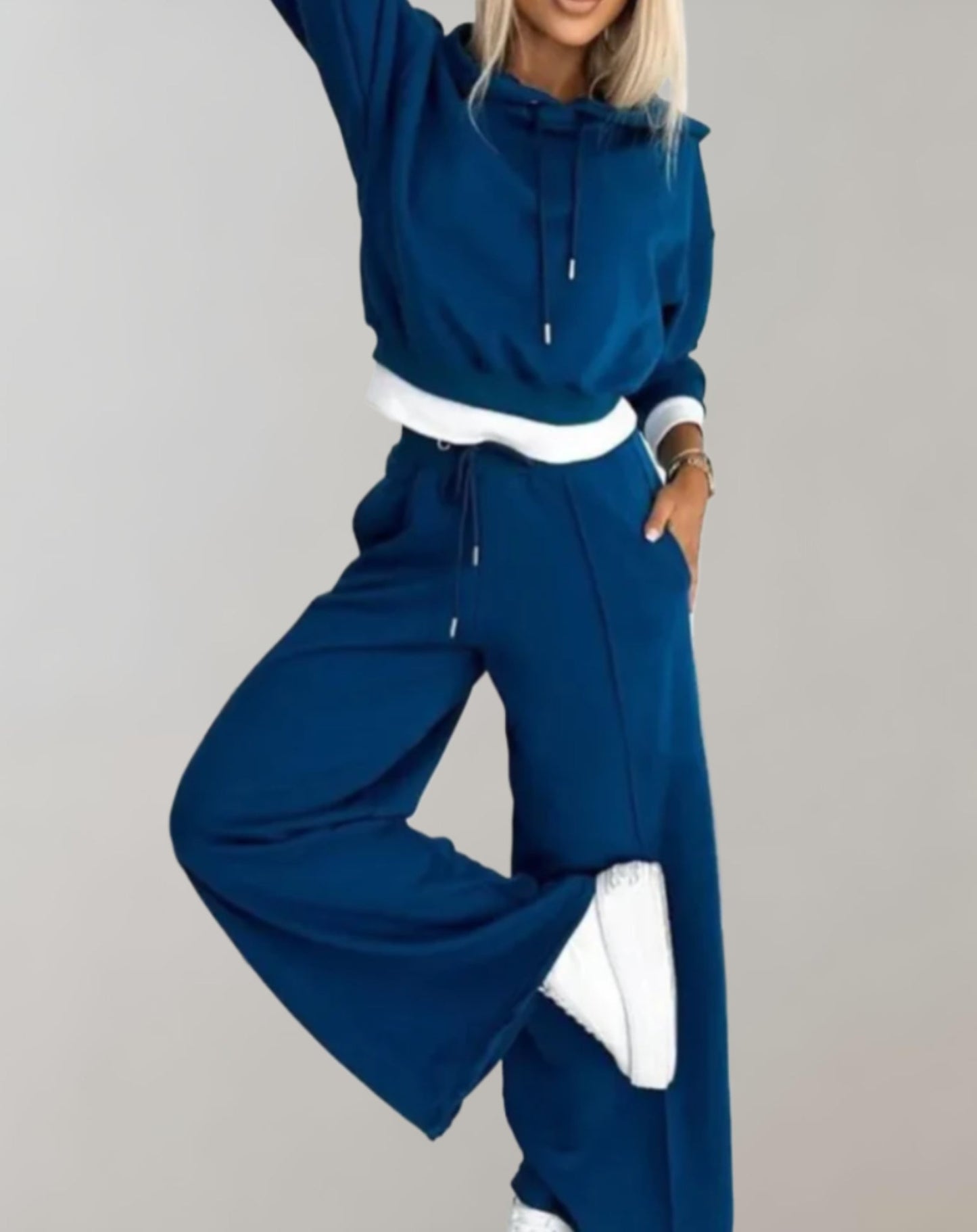 Ensemble confortable à capuche et pantalon large pour femmes - Ariane