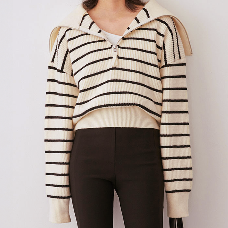 Berg-Feldt | Pullover mit halbem Reißverschluss für Frauen