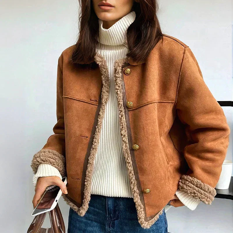 Berg-Feldt | mittellange Winterjacke mit Doppelreiher für Frauen