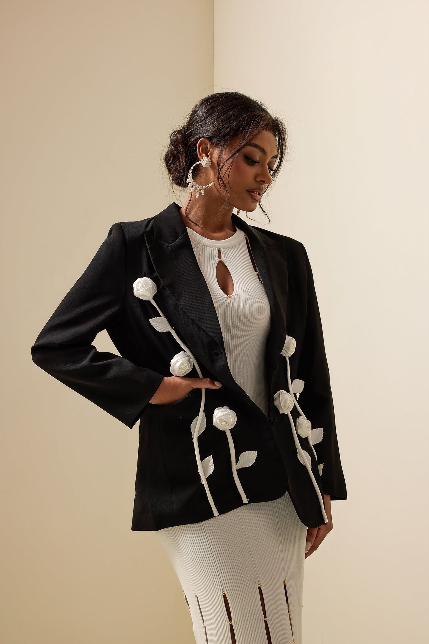 Berg-Feldt | Kontrast Langarm Blazer Jacke