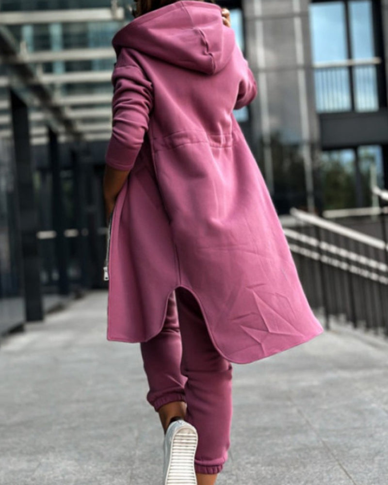 Berg-Feldt | Ensemble deux pièces manteau et pantalon uni Chueca