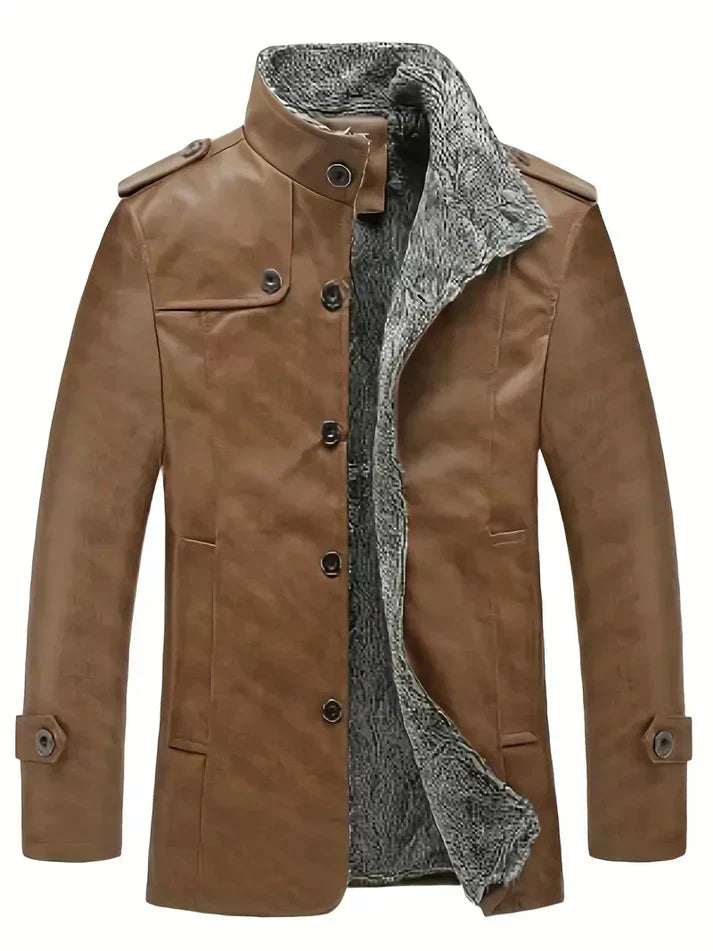 Berg-Feldt | Herren Lederjacke mit Fleecefutter