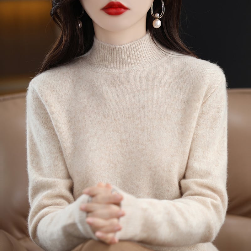 RAQUEL: Pull col roulé en grosse maille