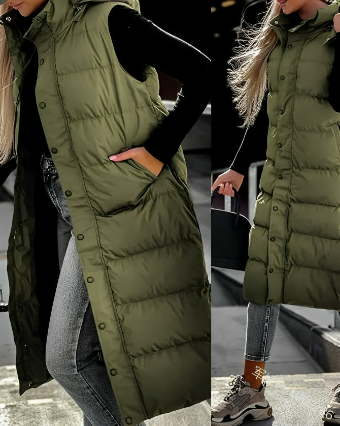 Berg-Feldt | Parka long matelassé sans manches avec coupe élégante