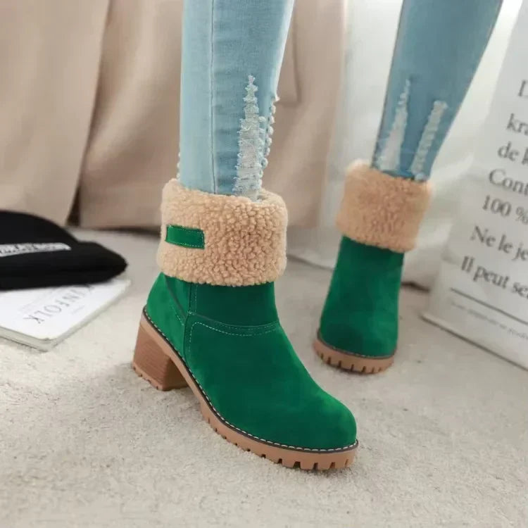 Berg-Feldt | Elegante und Warme Leder - Schneestiefel