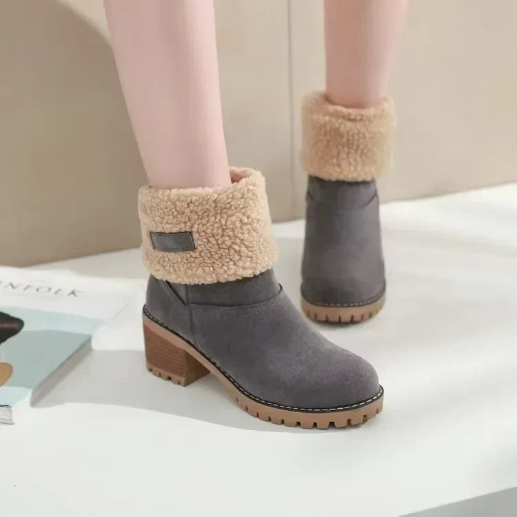 Berg-Feldt | Elegante und Warme Leder - Schneestiefel
