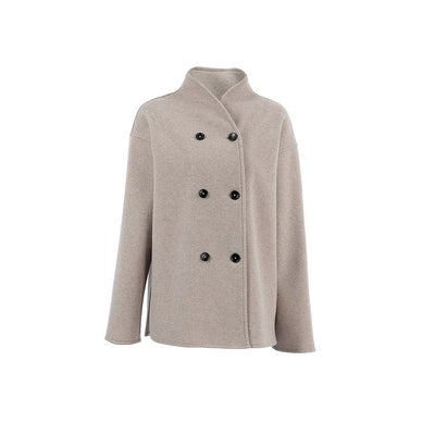 Berg-Feldt | Kurzer Doppelreiher Mantel Minimalistische Maßgeschneiderte Winterjacke