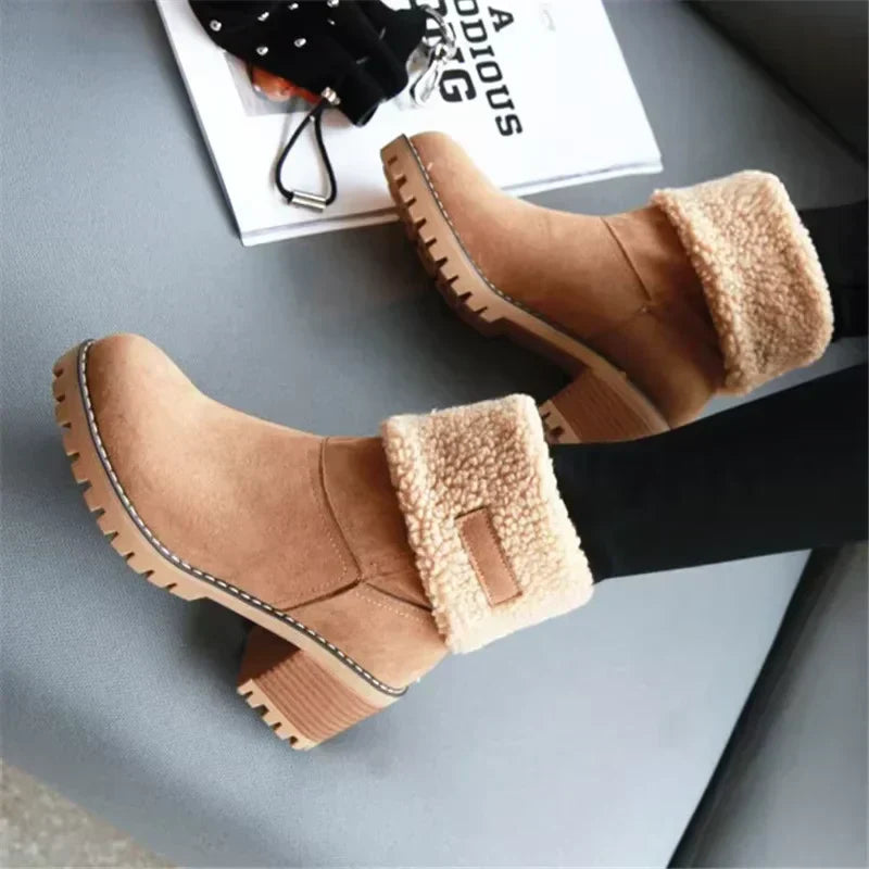 Berg-Feldt | Elegante und Warme Leder - Schneestiefel