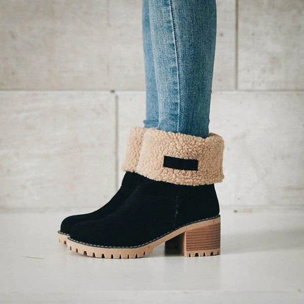 Berg-Feldt | Elegante und Warme Leder - Schneestiefel