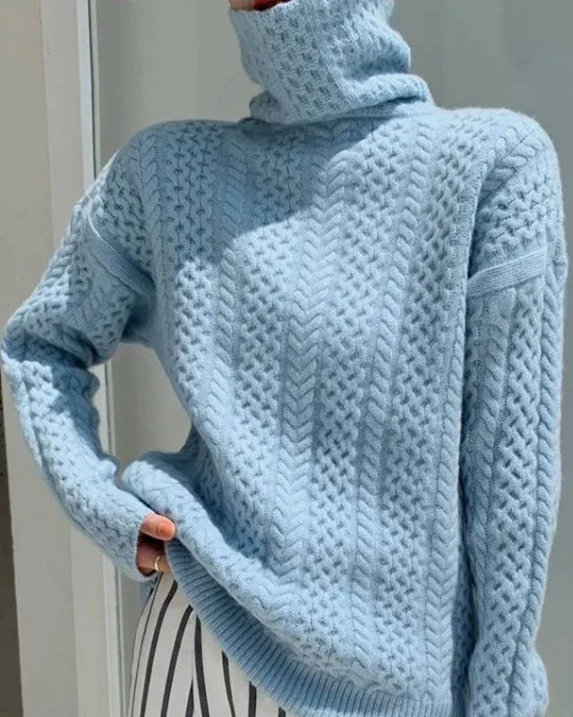 Berg-Feldt | Pull à col roulé en grosse maille Doux et chaud Design intemporel