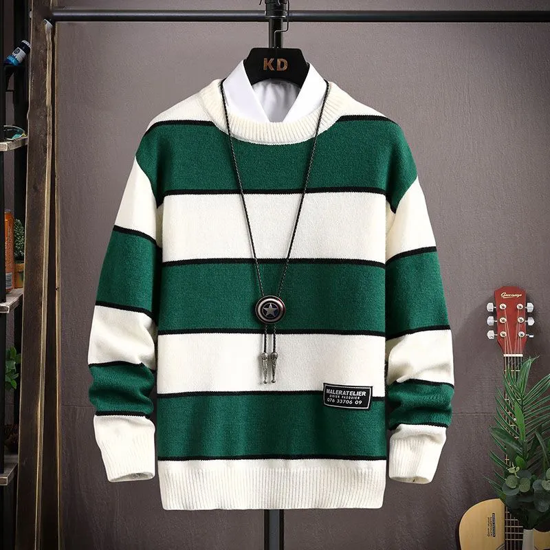 Pull classique en côtes pour homme