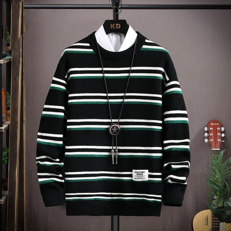 Pull classique en côtes pour homme