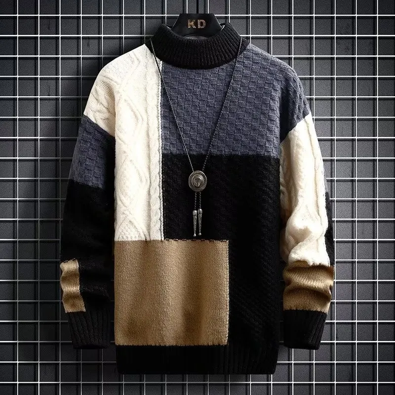 Pull classique en côtes pour homme