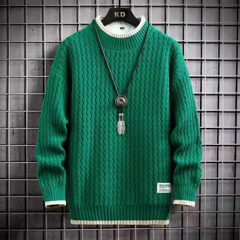 Pull classique en côtes pour homme