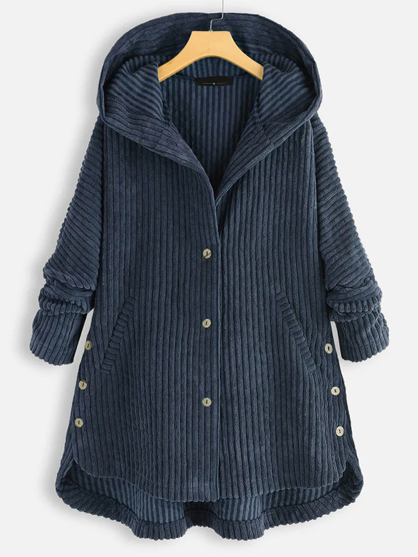 Berg-Feldt | gerippt Jack - stilvolles Damen Oversized High-Low-Jacke