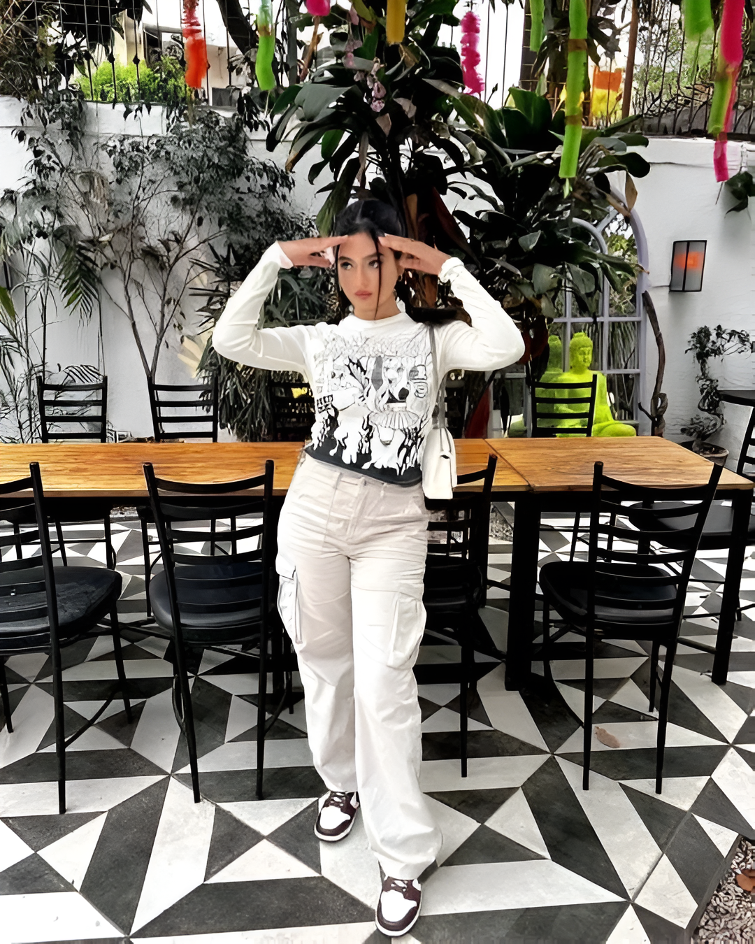 Pantalon cargo avec taille ajustable
