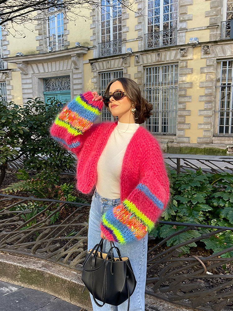 Berg-Feldt | Cardigan en tricot patchwork coloré pour femme