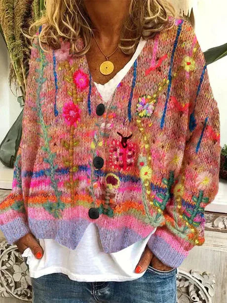 Berg-Feldt | Retro Herbstcardigan für Damen