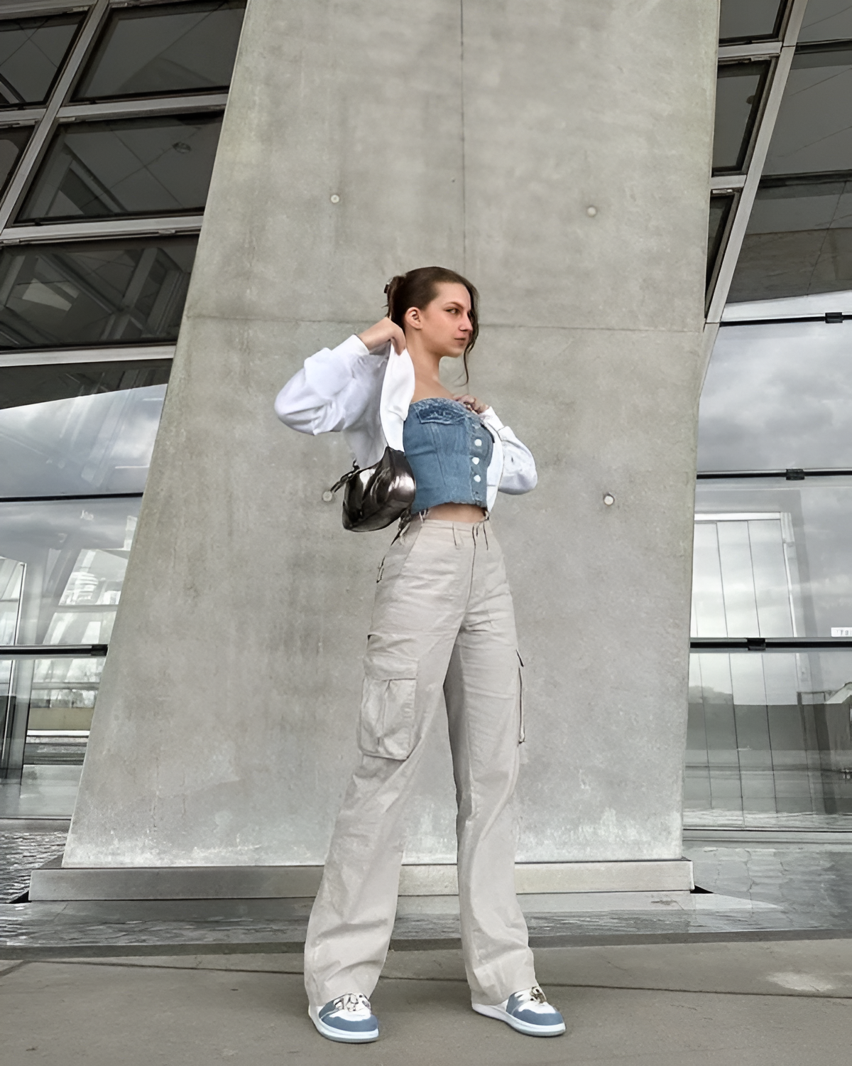 Pantalon cargo avec taille ajustable