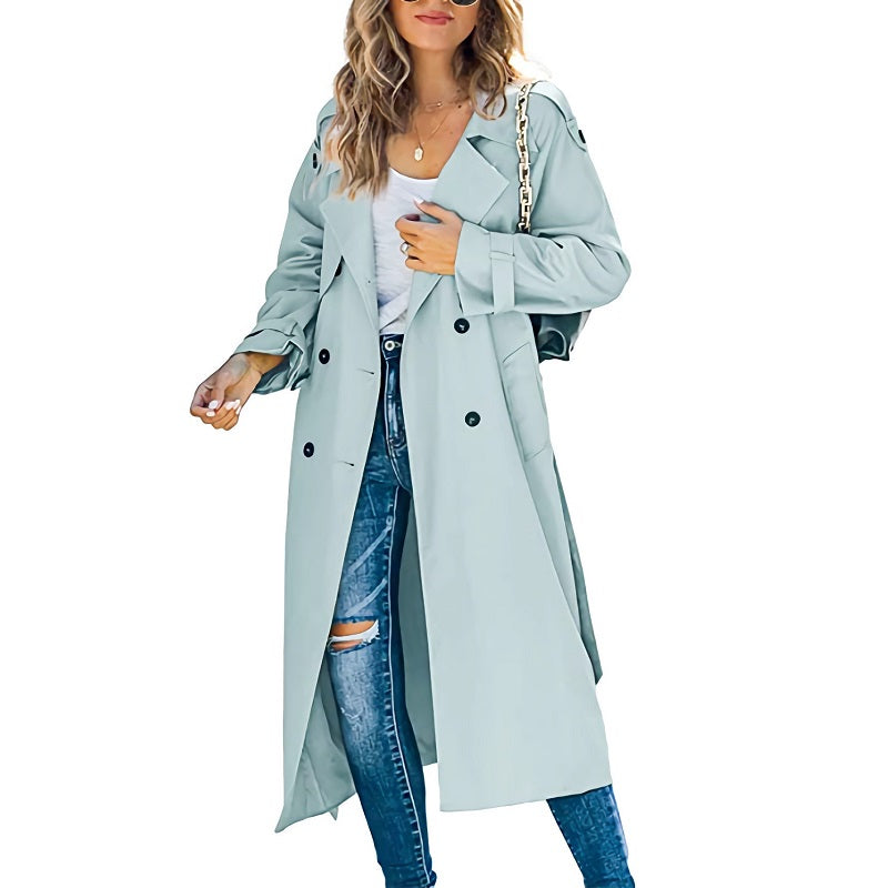 Berg-Feldt | Trench-coat Femme avec Ceinture et Double Boutonnage