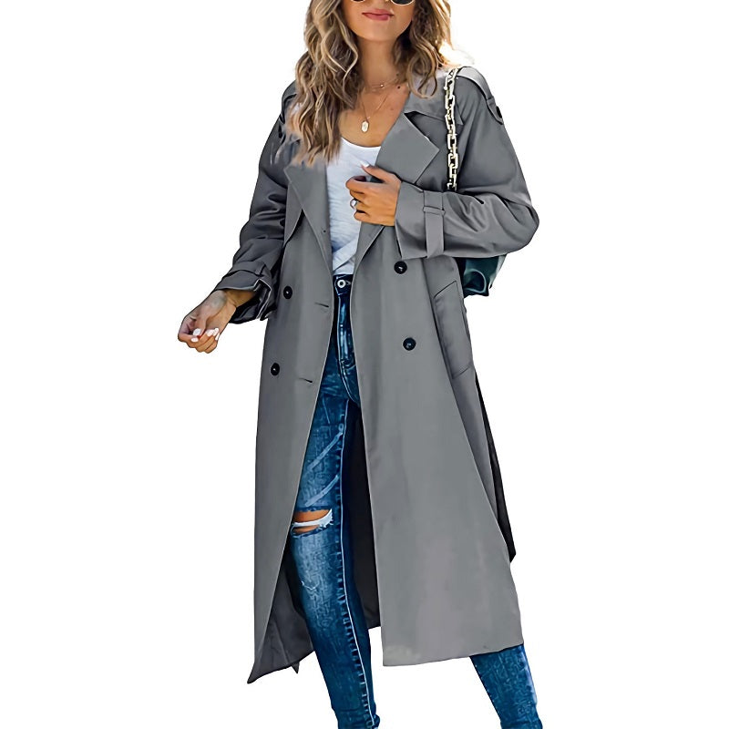 Berg-Feldt | Trench-coat Femme avec Ceinture et Double Boutonnage