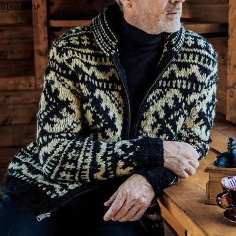 Berg-Feldt | Pull col roulé vintage plus chaud et confortable pour homme