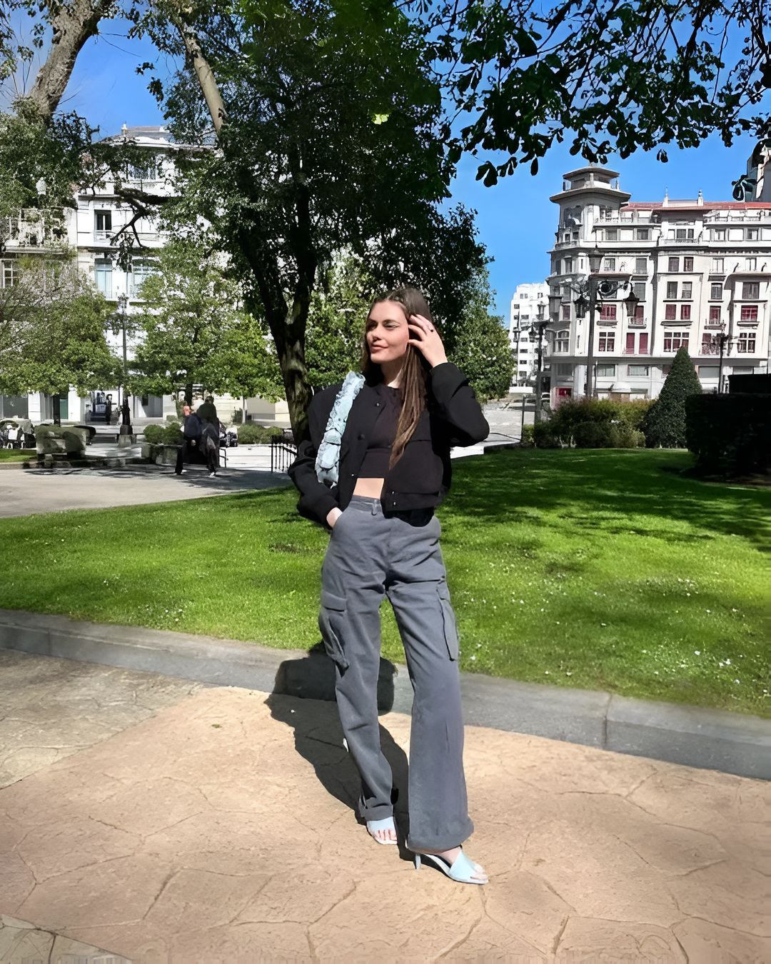 Pantalon cargo avec taille ajustable