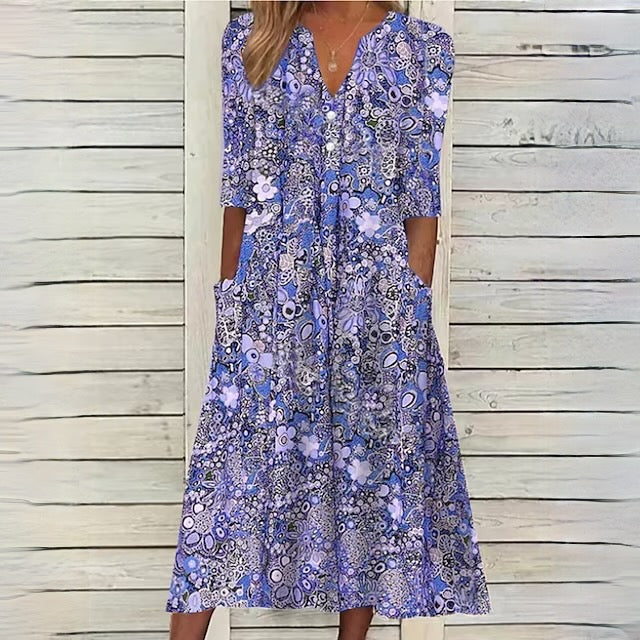 Alina Blumenkleid: Kleid mit Blumenmuster
