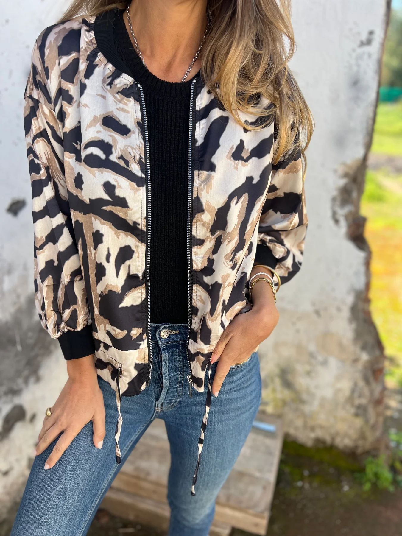 Berg-Feldt | Damen-Bomberjacke mit Print