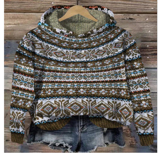 Hoodie à capuche Fudus au design vintage pour femme