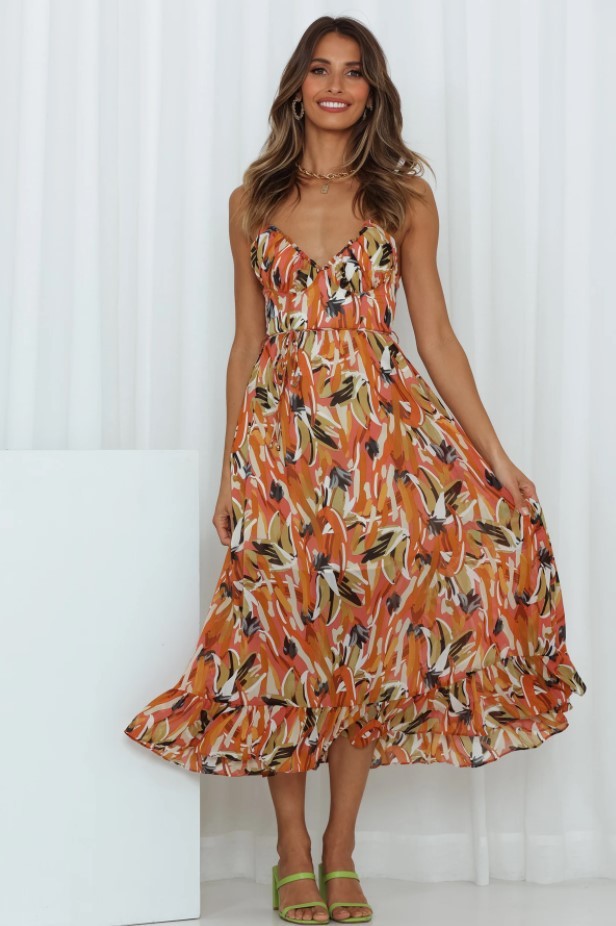 Fudus Boho Kleid: Schulterfrei & gemustert