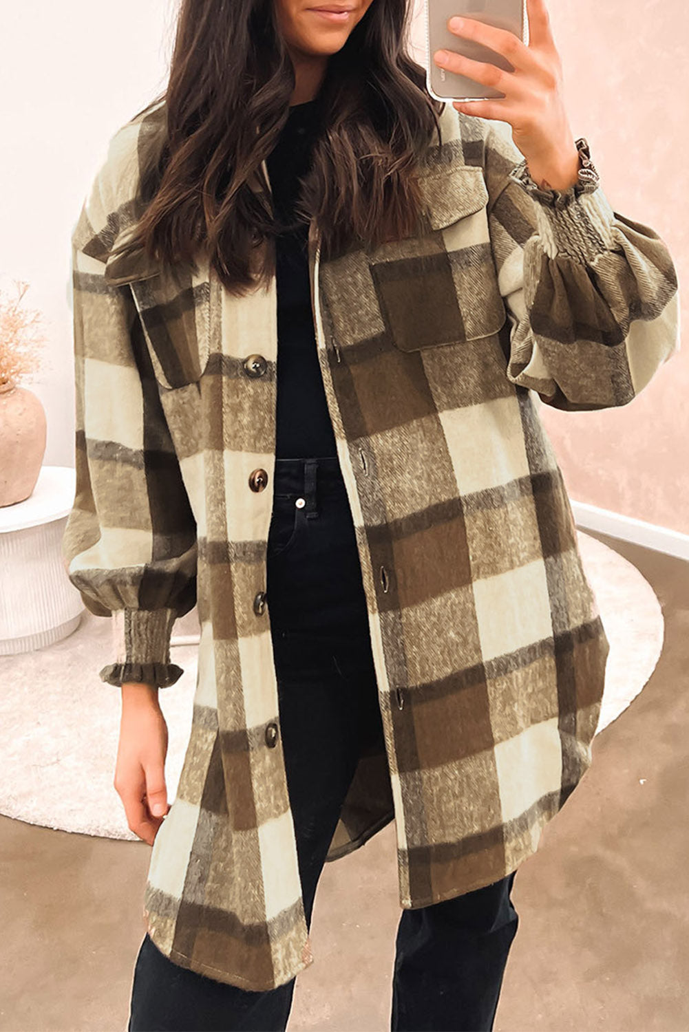 Berg-Feldt | Karohemdjacke Baumwolle und Polyester Perfekt Zum Layering