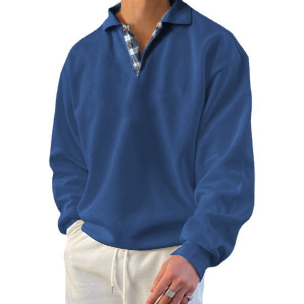 Pull à capuche Bruno pour homme, à manches longues et col en V