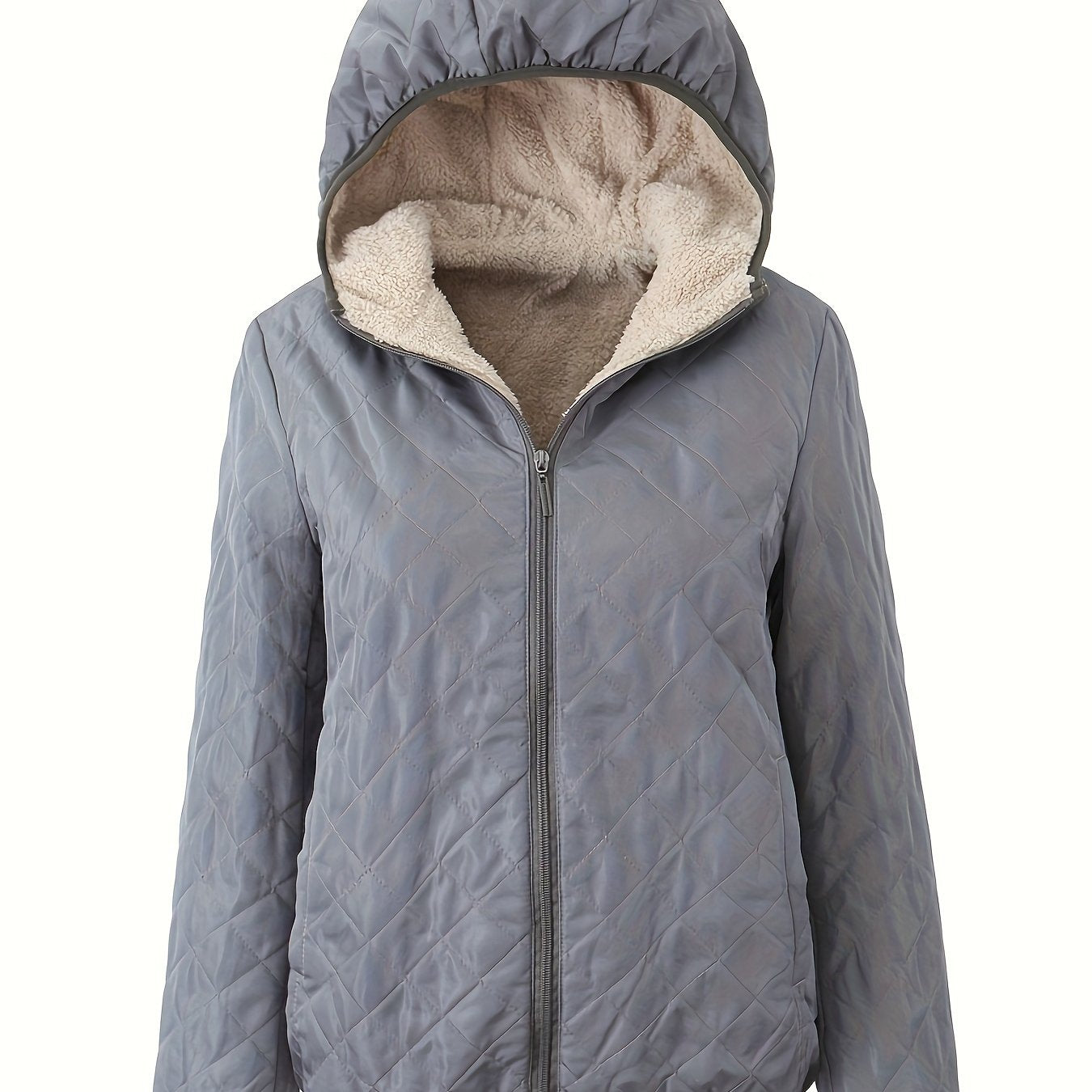 Berg-Feldt | Steppjacke mit Kapuze und Reißverschluss
