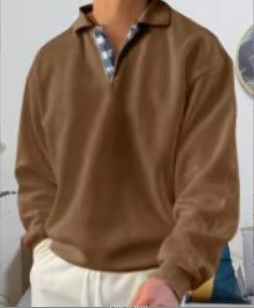 Pull à capuche Bruno pour homme, à manches longues et col en V